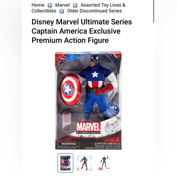 Disney Marvel Ultimate Series Captain America Exclusive Action Figure - Picture 6 of 8